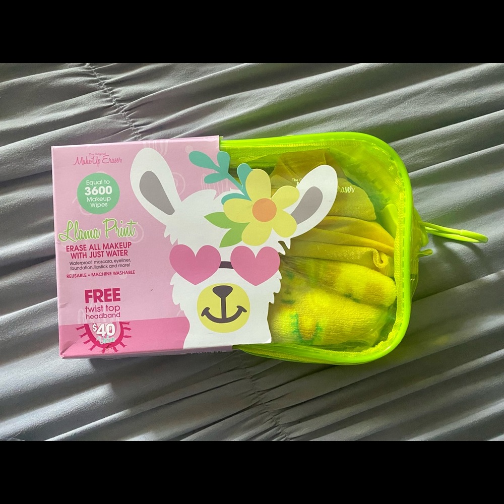 Make-Up Eraser Llama Print Bonus Headband